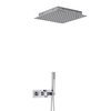 2-Wege Unterputz-Duschsystem Thermostat mit 40x40cm Duschkopf & Handbrause - Kubix von Hudson Reed