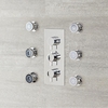 6x Seitenbrause Rund Chrom,  zur Aufputzmontage,  von Hudson Reed
