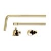 Ab- und Überlaufgarnitur mit Push-Up Stöpsel in Gold,  für Badewannen - Hudson Reed
