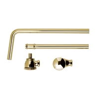 Ab- und Überlaufgarnitur mit Push-Up Stöpsel in Gold,  für Badewannen - Hudson Reed