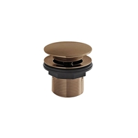 Ablauf mit Push-Up-Stöpsel 60mm,  ohne Überlauf - gebürstetes Kupfer - Hudson Reed
