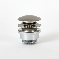 Ablauf mit Push-Up-Stöpsel,  für Waschbecken,  universal – Gebürstetes Nickel