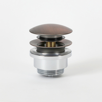 Ablauf mit Push-Up-Stöpsel,  für Waschbecken,  universal – Geölte Bronze