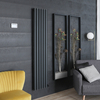 Aluminium Design Heizkörper Elektrisch ohne Leitflüssigkeit 1784mmx354mm,  WLAN-Thermostat,  Anthrazit,  Wandmontage - Revive Ardus