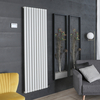 Aluminium Design Heizkörper Elektrisch ohne Leitflüssigkeit 1784mmx590mm,  WLAN-Thermostat,  Weiß,  Wandmontage - Revive Ardus