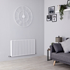 Aluminium Design Heizkörper Horizontal Weiß 600mm x 1070mm 2067W (doppellagig) - Revive Air