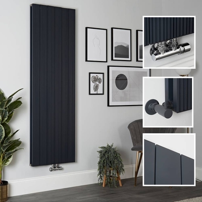 Aluminium Design Heizkörper
Vertikal Anthrazit 1800mm x
565mm 2210W (Doppellagig) -
Lex