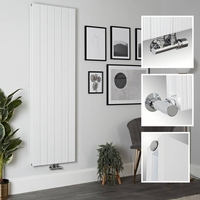 Aluminium Design Heizkörper Vertikal Weiß 1800mm x 565mm 2210W (Doppellagig) - Lex