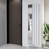 Aluminium-Designheizkörper mit Spiegel - 1800mm x 470mm - Vertikal - Weiß - 1150W - Aris von Hudson Reed