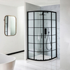 Aluminium Viertelkreis-Duschkabine mit schwarzem Gittermuster 760mm - Barq & Hudson Reed Kollektion