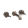 Art Deco 3-Loch Waschtischarmatur zur Wandmontage – gebürstete Bronze - Earlham von Hudson Reed