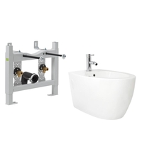 Ashbury - Wand-Bidet Komplettset mit Wandrahmen,  Armatur & Ablauf
