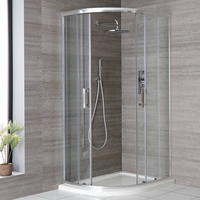 Asymmetrische Viertelkreis-Duschkabine,  900mm x 800mm - Portland