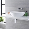 Aufsatzwaschbecken Dreieckig 590 x 390mm mit Unterputzarmatur Mirage,  von Hudson Reed