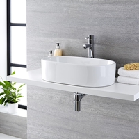 Aufsatzwaschbecken,  oval – 575mm x 360mm,  ohne Hahnloch - Otterton