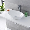 Aufsatzwaschbecken,  oval,  520mm x 320mm - mit hohem Wasserfall-Einhebelmischer - Kenton