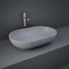Aufsatzwaschbecken oval 550mm x 350mm ohne Hahnloch Matt-Grau - RAK Feeling x Hudson Reed