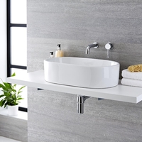 Aufsatzwaschbecken Oval 560 x 355mm mit Unterputzarmatur Mirage,  von Hudson Reed