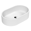 Aufsatzwaschbecken oval 565mm x 350mm,  in Mattweiß - ohne Hahnloch - Hudson Reed