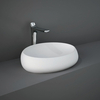 Aufsatzwaschbecken oval 580mm x 400mm ohne Hahnloch Matt-Weiß - RAK Cloud x Hudson Reed