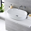 Aufsatzwaschbecken,  oval,  590mm x 425mm - mit Unterputz-Einhebelmischer – Otterton