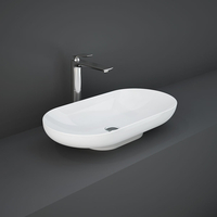 Aufsatzwaschbecken oval 700mm x 350mm ohne Hahnloch - RAK Des x Hudson Reed