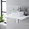 Aufsatzwaschbecken,  quadratisch – 280mm x 280mm,  mit 1 Hahnloch – Halwell