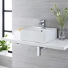 Aufsatzwaschbecken,  quadratisch,  410mm x 410mm - mit Einhebelmischer - Halwell