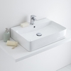 Aufsatzwaschbecken,  rechteckig – 600mm x 420mm,  mit 1 Hahnloch – Exton