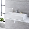 Aufsatzwaschbecken,  rechteckig – 800mm x 415mm,  mit 1 Hahnloch – Exton
