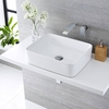 Aufsatzwaschbecken,  rechteckig,  480mm x 370mm - mit Unterputz Wasserfall-Einhebelmischer - Alswear