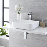 Aufsatzwaschbecken Rechteckig 500 x 390mm mit Einhebelarmatur Parade,  von Hudson Reed