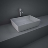 Aufsatzwaschbecken rechteckig 500mm x 360mm ohne Hahnloc,  Matt-Grau - RAK Feeling x Hudson Reed