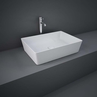 Aufsatzwaschbecken rechteckig 500mm x 360mm ohne Hahnloch Matt-Weiß - RAK Feeling x Hudson Reed
