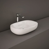 Aufsatzwaschbecken rechteckig 610mm x 380mm ohne Hahnloch Glanz-Weiß - RAK Illusion x Hudson Reed
