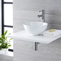 Aufsatzwaschbecken rund,  320mm - mit hohem Einhebelmischer - Ashbury