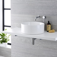 Aufsatzwaschbecken Rund 400 x 400mm mit Unterputzarmatur Mirage,  von Hudson Reed
