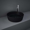 Aufsatzwaschbecken rund 420mm ohne Hahnloch Matt-Schwarz - RAK Feeling x Hudson Reed