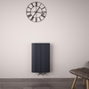 Aurora Gäste WC Heizkörper 600x375mm 512W Mittelanschluss Aluminium Anthrazit