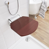 Ausklappbarer Duschsitz mit schmaler Wandalterung – Sapelli-Holz – Select