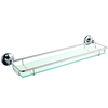 Badablage aus Glas mit Chromgestell aus Messing 41cm breit zur Wandmontage - Elizabeth,  von Hudson Reed