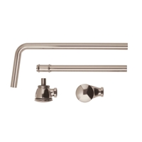 Badewannen Ab- und Überlaufgarnitur mit Push-Up Stöpsel,  gebürstetes Nickel - Hudson Reed