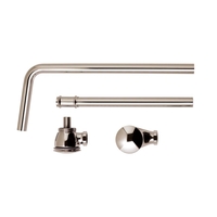 Badewannen Ab- und Überlaufgarnitur mit Push-Up Stöpsel,  in Nickel - Hudson Reed