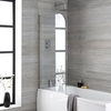Badewannenaufsatz abgerundet,  in Schwarz,  Chrom,  oder Bronze - Hudson Reed