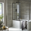 Badewannenaufsatz zweiteilig mit Gittermuster in Schwarz – Barq Hudson Reed