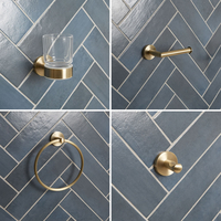 Badezimmer-Zubehör-Set in gebürstetem Gold,  4-tlg. - Alama Hudson Reed