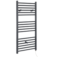 Badheizkörper Elektrisch Flach 1200x500mm 300W Heizelement Anthrazit,  Glykol gefüllt,  Wandmontage - Artle Hudson Reed