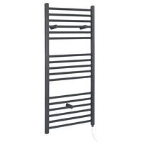 Badheizkörper Elektrisch Flach 1200x600mm 300W Heizelement Anthrazit,  Glykol gefüllt,  Wandmontage - Artle Hudson Reed