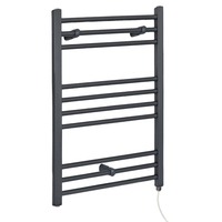 Badheizkörper Elektrisch Flach 800x600mm 200W Heizelement Anthrazit,  Glykol gefüllt,  Wandmontage - Artle Hudson Reed