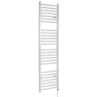 Badheizkörper Elektrisch Gebogen 1800x500mm 1000W Heizelement Weiß,  Glykol gefüllt,  Wandmontage - Ive Hudson Reed